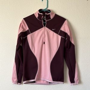 Nike Women’s Pull Over Medium 1/4 Zip Pink Athletic Jacket